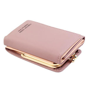 Planet Gates Lavender Wallet Women  Lady Short Women Wallets Crown Decorated Mini Money Purses Small Fold PU Leather Female Coin Purse Card Holder