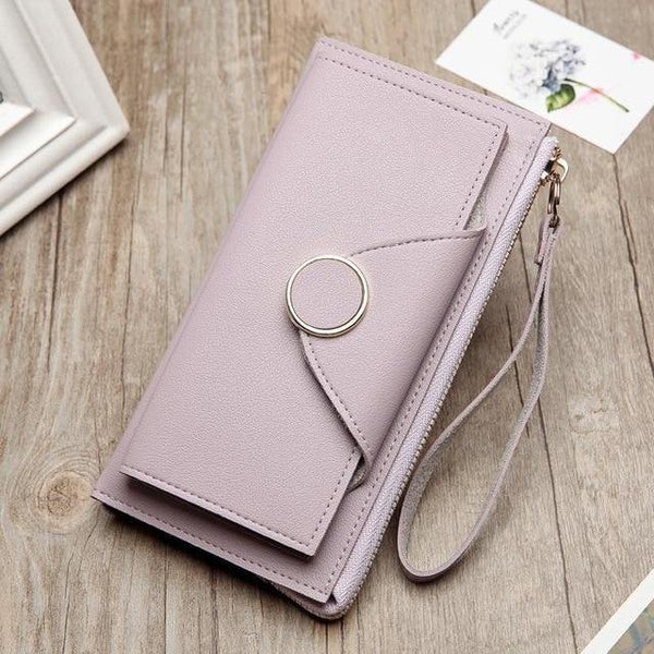 Planet Gates Lavender Women Wallet Fashion Japan Style Wallet Female Zipper Pouch Handbag Casual Women Purse Card Holders Portefeuille Femme