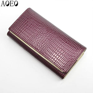 Planet Gates Lavender Womens wallets and purses Leather Long Standard with phone Zipper Coin purse Card Holder Ladies Combination Lock Wallet Female