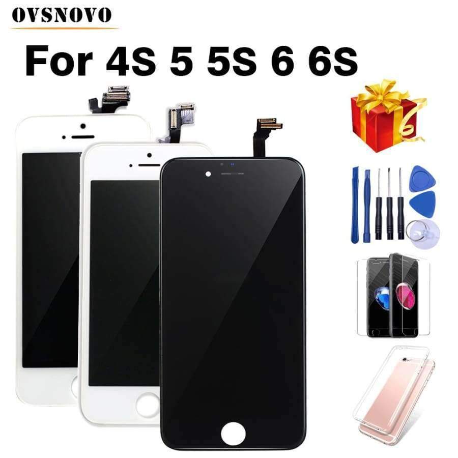 Planet Gates LCD Display Digitizer for iPhone 4s AAA Quality LCD Touch Screen for iPhone 6 5s with Small Parts Free ship
