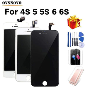 Planet Gates LCD Display Digitizer for iPhone 4s AAA Quality LCD Touch Screen for iPhone 6 5s with Small Parts Free ship
