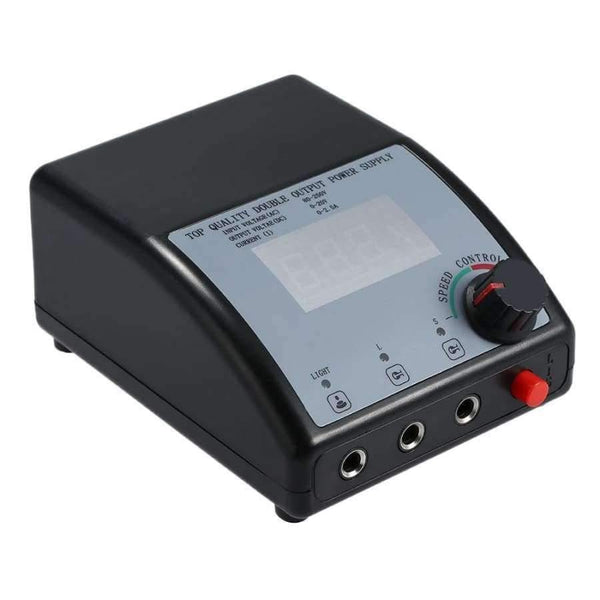 Planet Gates LCD Display Double Output Digital Tattoo Power Supply For Tattoo Machine Speed Control LED Light EU Plug