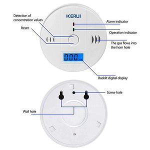 Planet Gates LCD Photoelectric Carbon Monoxide Home Security Protection 85dB Warning High Sensitive Independent CO Gas Sensor Detector Alarm