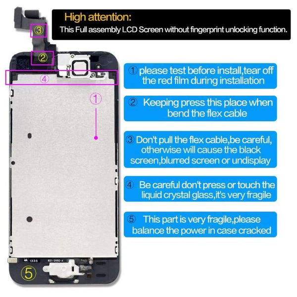 Planet Gates LCD screen for iPhone 5/5C/5S/SE LCD Display LCD Touch Screen Digitizer full Replacement pantalla+Button+Camera