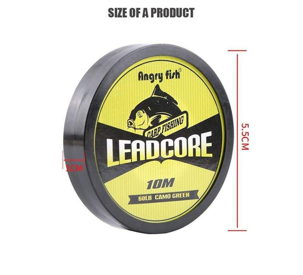 Planet Gates Lead Core Carp Fishing Line 25Lbs 35Lbs 45Lbs 60Lbs 10 Meters for Carp Rig Making Sinking Braided Line