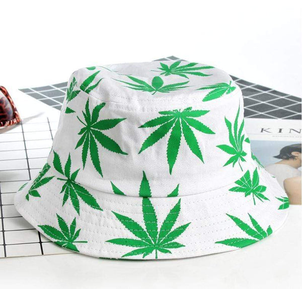 Planet Gates Leaf Panama Bucket Hat Women Men Hip Hop Cap Couple Summer Cotton Fishing Hat Sun Flat Top Fisherman Hats Caps Boonie Gift