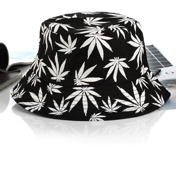 Planet Gates Leaf Panama Bucket Hat Women Men Hip Hop Cap Couple Summer Cotton Fishing Hat Sun Flat Top Fisherman Hats Caps Boonie Gift