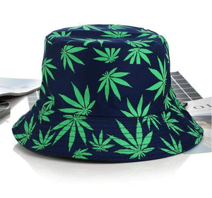 Planet Gates Leaf Panama Bucket Hat Women Men Hip Hop Cap Couple Summer Cotton Fishing Hat Sun Flat Top Fisherman Hats Caps Boonie Gift