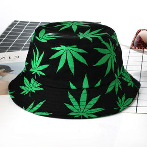 Planet Gates Leaf Panama Bucket Hat Women Men Hip Hop Cap Couple Summer Cotton Fishing Hat Sun Flat Top Fisherman Hats Caps Boonie Gift