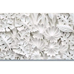 Planet Gates Leaf pattern plaster relief murals 3D wallpaper for walls living room TV backdrop bedroom wall painting 3D wallpaper decoration 1m2