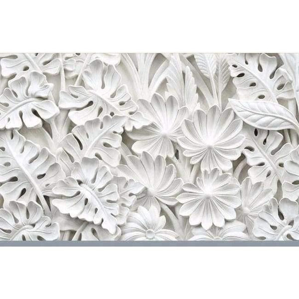 Planet Gates Leaf pattern plaster relief murals 3D wallpaper for walls living room TV backdrop bedroom wall painting 3D wallpaper decoration 1m2