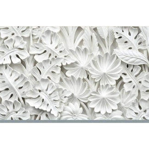 Planet Gates Leaf pattern plaster relief murals 3D wallpaper for walls living room TV backdrop bedroom wall painting 3D wallpaper decoration 1m2
