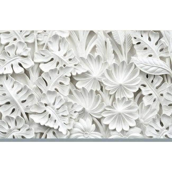 Planet Gates Leaf pattern plaster relief murals 3D wallpaper for walls living room TV backdrop bedroom wall painting 3D wallpaper decoration 1m2