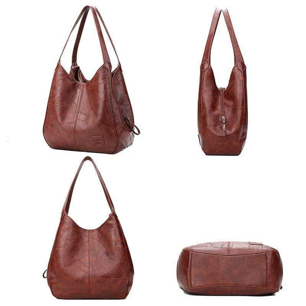 Leather Bags Women Bucket Bag Ladies Hand Bags Fashion Big Women Shoulder Bag Vintage