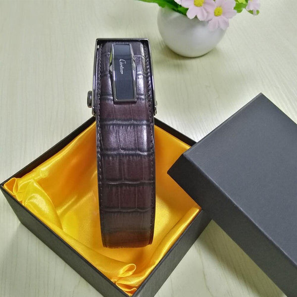 Leather Belt Automatic Buckle Belts For Men Genuine Leather Waist  Men Luxury Designer Belt High Quality Fashion Strap