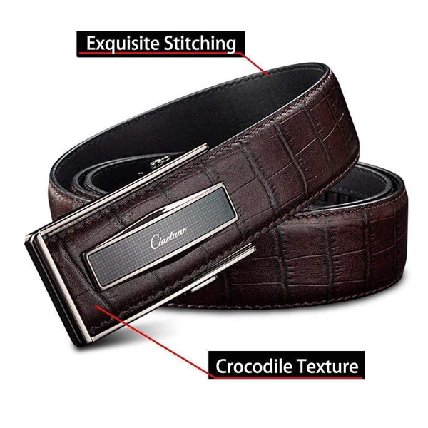 Leather Belt Automatic Buckle Belts For Men Genuine Leather Waist  Men Luxury Designer Belt High Quality Fashion Strap
