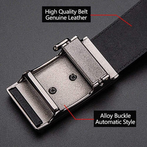 Leather Belt Automatic Buckle Belts For Men Genuine Leather Waist  Men Luxury Designer Belt High Quality Fashion Strap