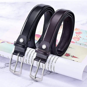 Leather Belt For Men Luxury Business Male Cowhide Leather Belts 3.0 CM Casual Pin Buckle Belt For Men Dropshipping