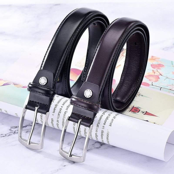 Leather Belt For Men Luxury Business Male Cowhide Leather Belts 3.0 CM Casual Pin Buckle Belt For Men Dropshipping