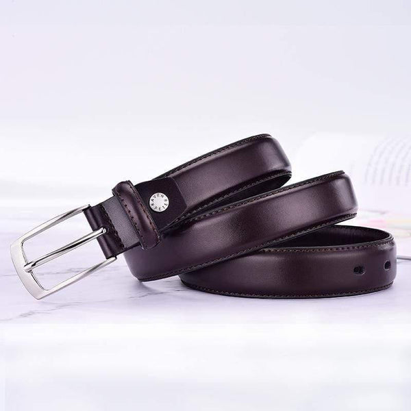 Leather Belt For Men Luxury Business Male Cowhide Leather Belts 3.0 CM Casual Pin Buckle Belt For Men Dropshipping