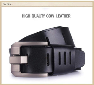 Planet Gates Leather belts for men brand male pin buckle jeans cowboy Mens Belt Luxury Designer High Quality