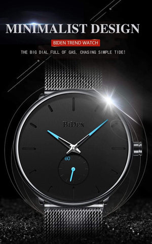 Planet Gates leather black Men's watches simple  brand men wristwatch quartz leather man watch waterproof mens clocks black brown