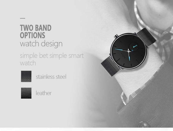 Planet Gates leather black Men's watches simple  brand men wristwatch quartz leather man watch waterproof mens clocks black brown