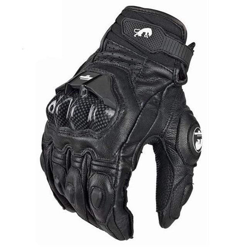 Planet Gates leather black / XL Motorcycle Gloves black Racing Genuine Leather Motorbike white Road Racing Team Glove men summer winter