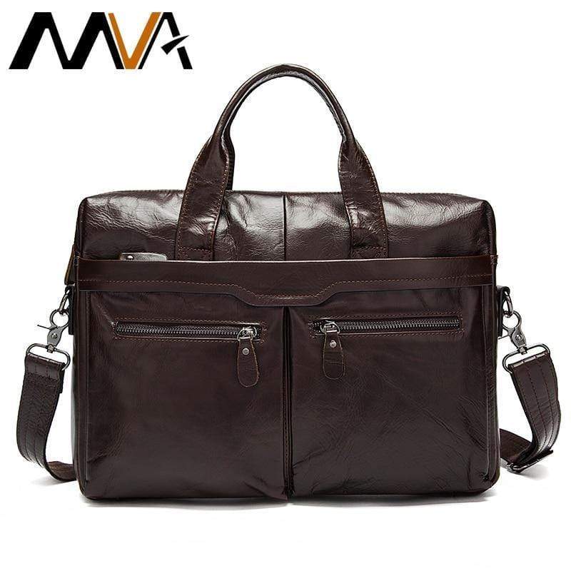 Planet Gates Leather Briefcases men laptop male messenger bag Men's Genuine leather shoulder bags briefcase for documents  handbag 9005
