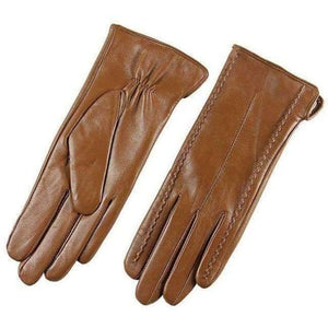 Planet Gates Leather brown / S High Quality Elegant Women Genuine Lambskin Leather Gloves Autumn And Winter Thermal Hot Trendy Female Glove L085