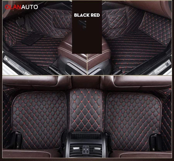 Planet Gates Leather car floor mats for Toyota Rav4 2009-2014 2015 2016 2017 2018 Custom auto foot Pads automobile carpet cover