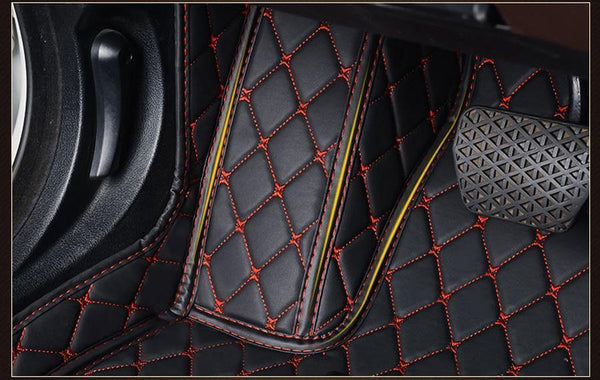Planet Gates Leather car floor mats for Toyota Rav4 2009-2014 2015 2016 2017 2018 Custom auto foot Pads automobile carpet cover