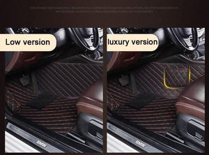 Planet Gates Leather car floor mats for Toyota Rav4 2009-2014 2015 2016 2017 2018 Custom auto foot Pads automobile carpet cover