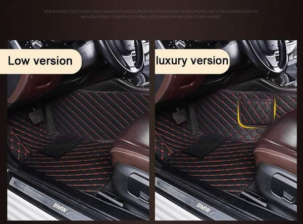 Planet Gates Leather car floor mats for Toyota Rav4 2009-2014 2015 2016 2017 2018 Custom auto foot Pads automobile carpet cover