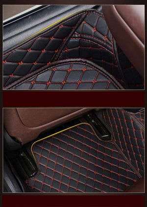 Planet Gates Leather car floor mats for Toyota Rav4 2009-2014 2015 2016 2017 2018 Custom auto foot Pads automobile carpet cover