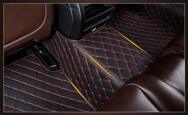 Planet Gates Leather car floor mats for Toyota Rav4 2009-2014 2015 2016 2017 2018 Custom auto foot Pads automobile carpet cover