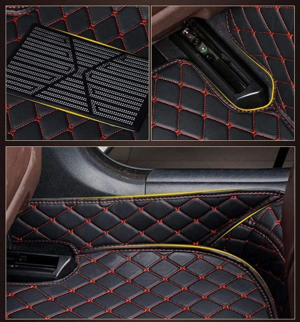 Planet Gates Leather car floor mats for Toyota Rav4 2009-2014 2015 2016 2017 2018 Custom auto foot Pads automobile carpet cover