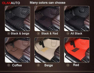 Planet Gates Leather car floor mats for Toyota Rav4 2009-2014 2015 2016 2017 2018 Custom auto foot Pads automobile carpet cover
