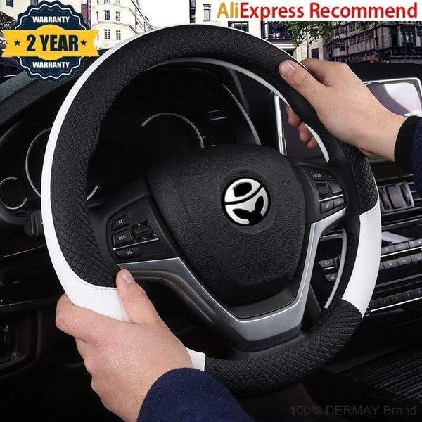 Leather Car Steering Wheel Cover Sport Anti-Slip for BMW E46 3 Series Tuning Funda Volante Auto Accessories