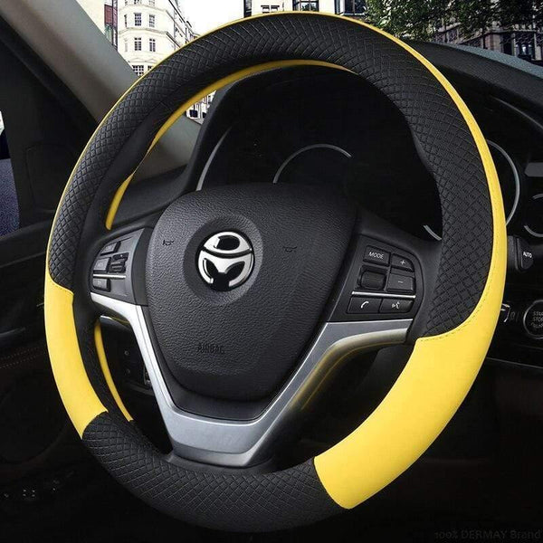 Leather Car Steering Wheel Cover Sport Anti-Slip for BMW E46 3 Series Tuning Funda Volante Auto Accessories