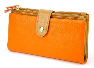 Planet Gates Leather Clutch Wallet Cellphone Mobile Purse Credit Card Holder ID Photo Window Organizer Lady Bag Snap Fashion