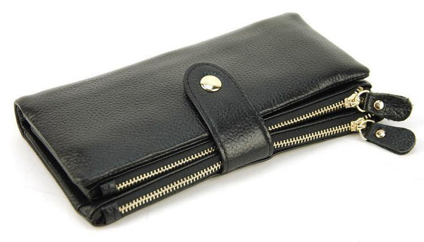 Planet Gates Leather Clutch Wallet Cellphone Mobile Purse Credit Card Holder ID Photo Window Organizer Lady Bag Snap Fashion