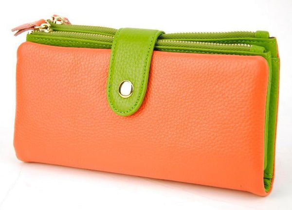 Planet Gates Leather Clutch Wallet Cellphone Mobile Purse Credit Card Holder ID Photo Window Organizer Lady Bag Snap Fashion