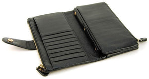 Planet Gates Leather Clutch Wallet Cellphone Mobile Purse Credit Card Holder ID Photo Window Organizer Lady Bag Snap Fashion