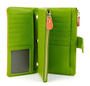 Planet Gates Leather Clutch Wallet Cellphone Mobile Purse Credit Card Holder ID Photo Window Organizer Lady Bag Snap Fashion