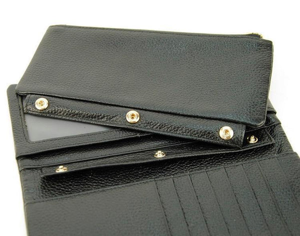 Planet Gates Leather Clutch Wallet Cellphone Mobile Purse Credit Card Holder ID Photo Window Organizer Lady Bag Snap Fashion