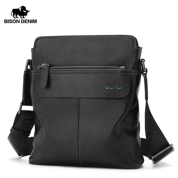 Planet Gates Leather Crossbody Bag Ipad Men's Bag Zipper Men Messenger Bag Casual Male Shoulder Bag N2749-1B