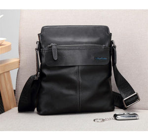 Planet Gates Leather Crossbody Bag Ipad Men's Bag Zipper Men Messenger Bag Casual Male Shoulder Bag N2749-1B
