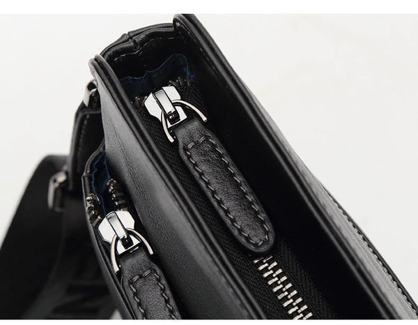 Planet Gates Leather Crossbody Bag Ipad Men's Bag Zipper Men Messenger Bag Casual Male Shoulder Bag N2749-1B