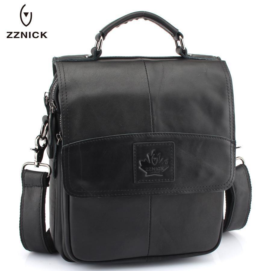 Planet Gates Leather Crossbody Bags Fashion Men Messenger Bags Men's Shoulder Bag Zipper Men's Leather Bag Handbag Briefcase